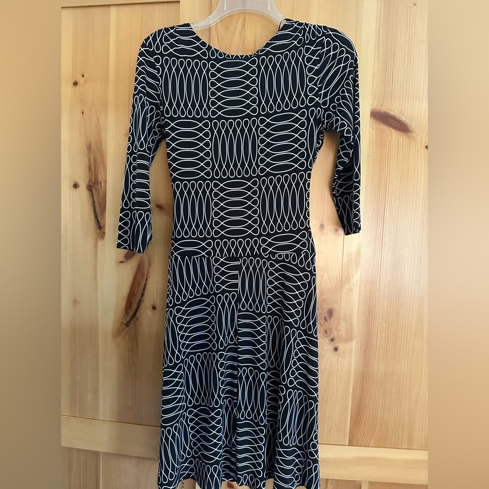 Enfocus Studio black & white geometric print Dress size 4